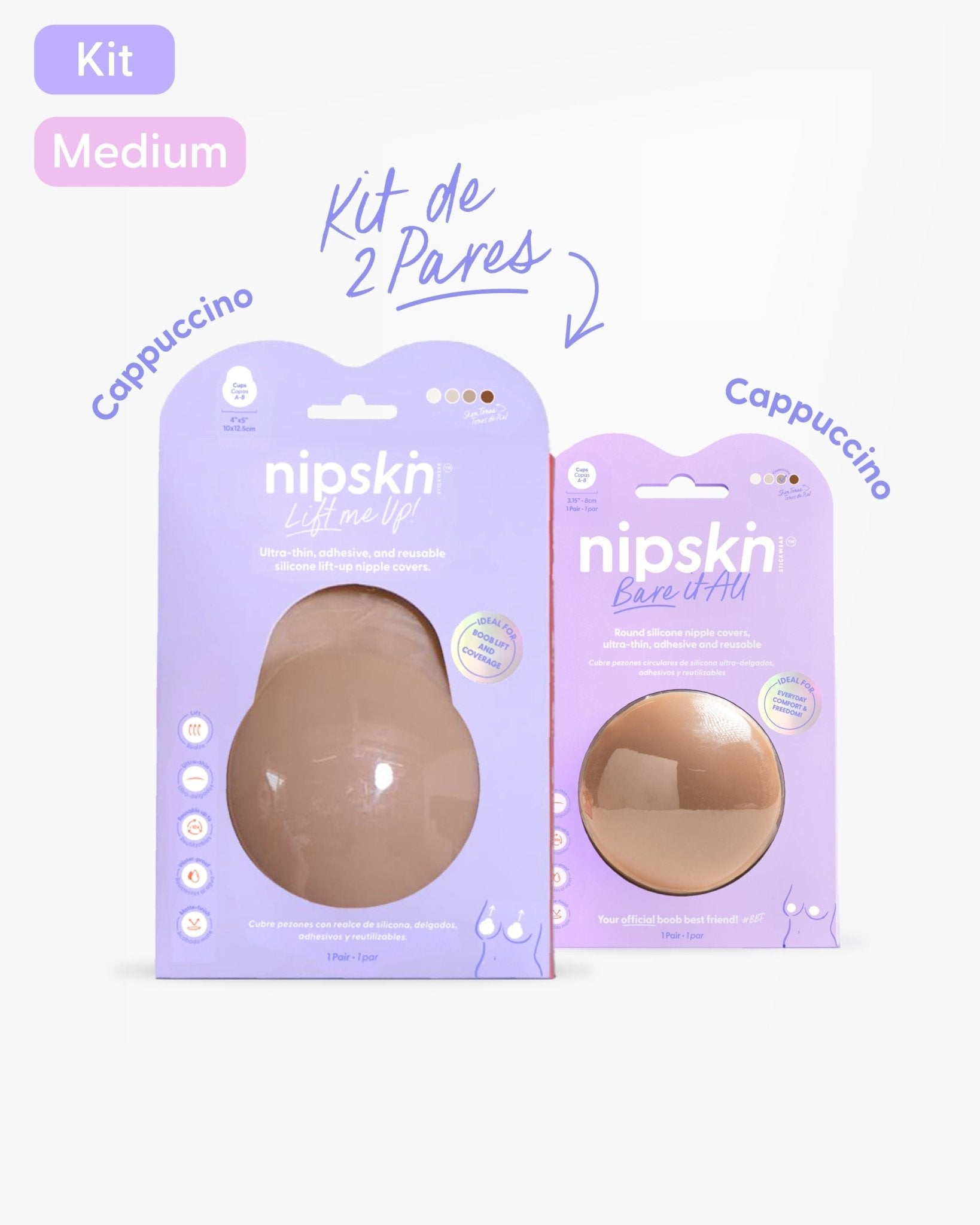 Kit x2 Copas Adhesivas de Silicona - Nipskin® - Nipskin Salvador