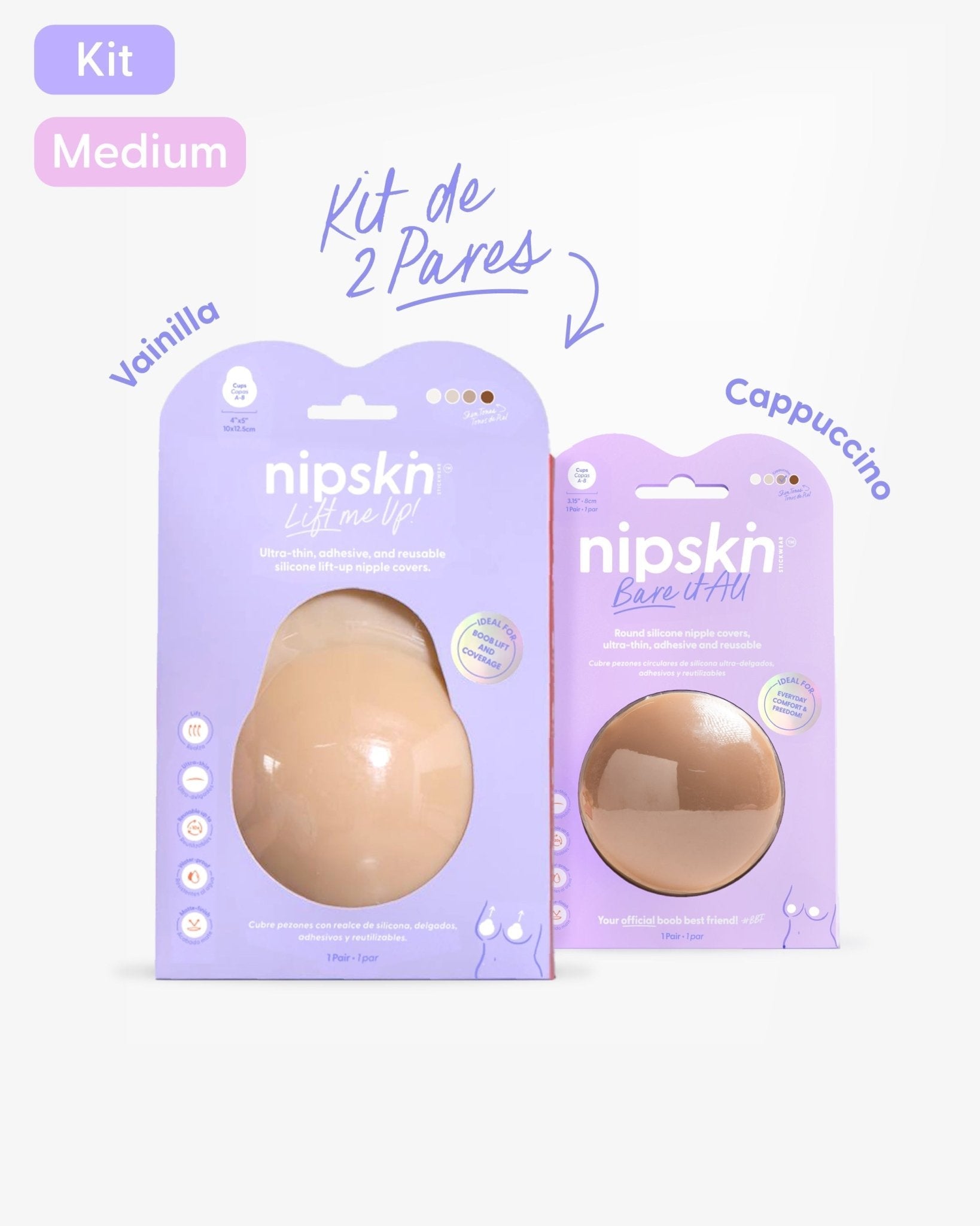 Kit x2 Copas Adhesivas de Silicona - Nipskin® - Nipskin Salvador