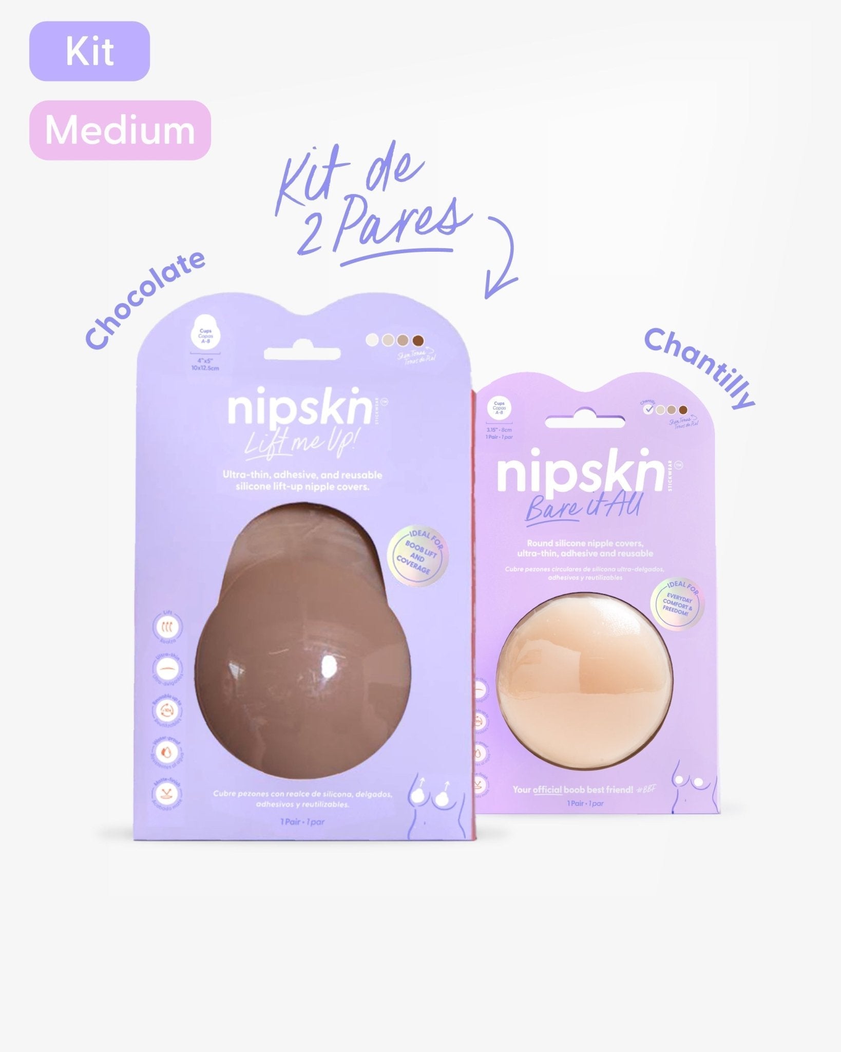 Kit x2 Copas Adhesivas de Silicona - Nipskin® - Nipskin Salvador