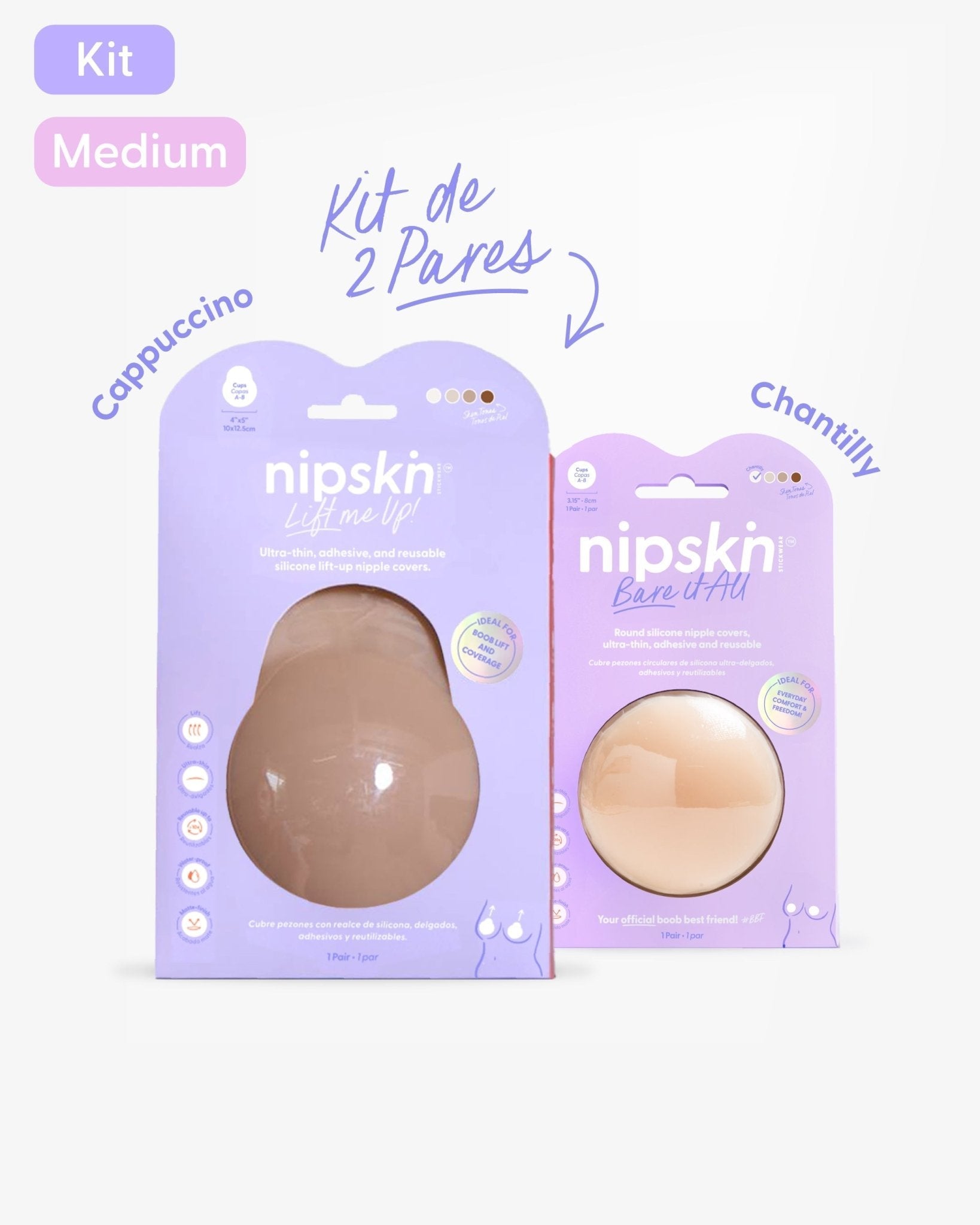 Kit x2 Copas Adhesivas de Silicona - Nipskin® - Nipskin Salvador