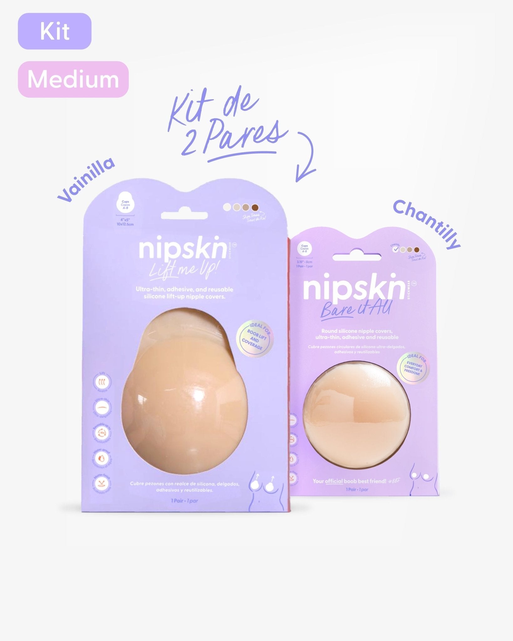 Kit x2 Copas Adhesivas de Silicona - Nipskin® - Nipskin Salvador