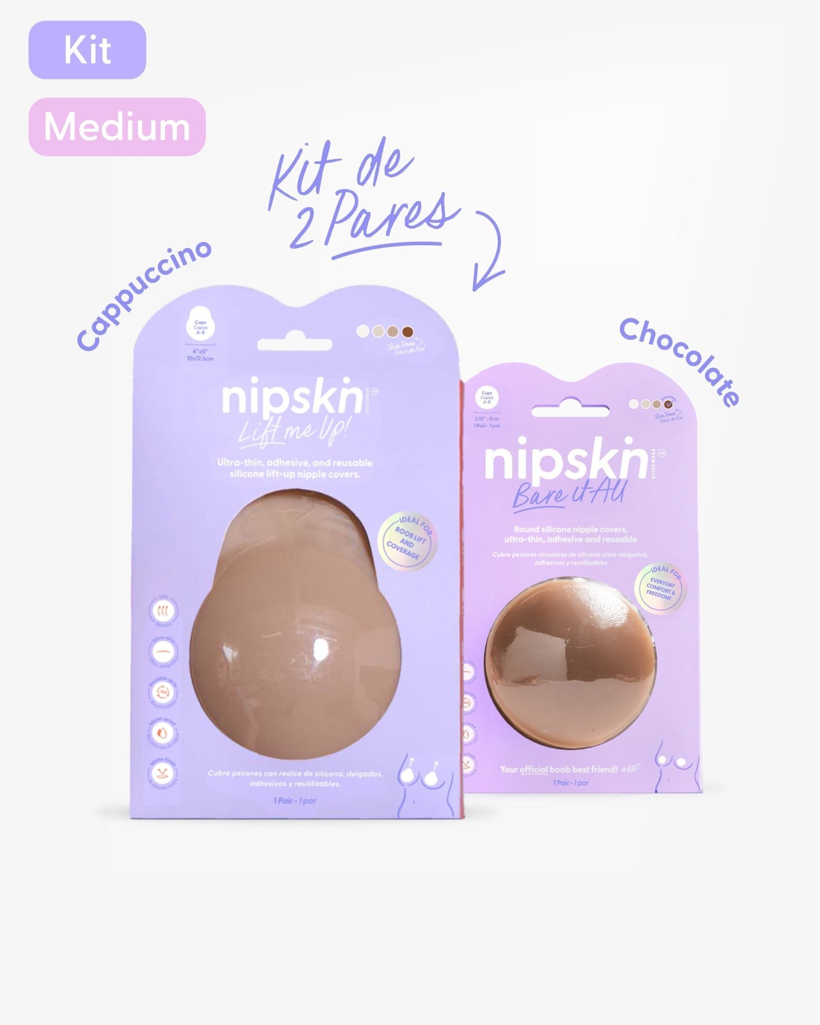 Kit x2 Copas Adhesivas de Silicona - Nipskin® - Nipskin Salvador