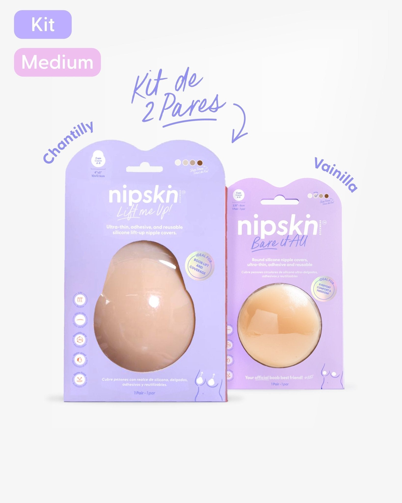 Kit x2 Copas Adhesivas de Silicona - Nipskin® - Nipskin Salvador