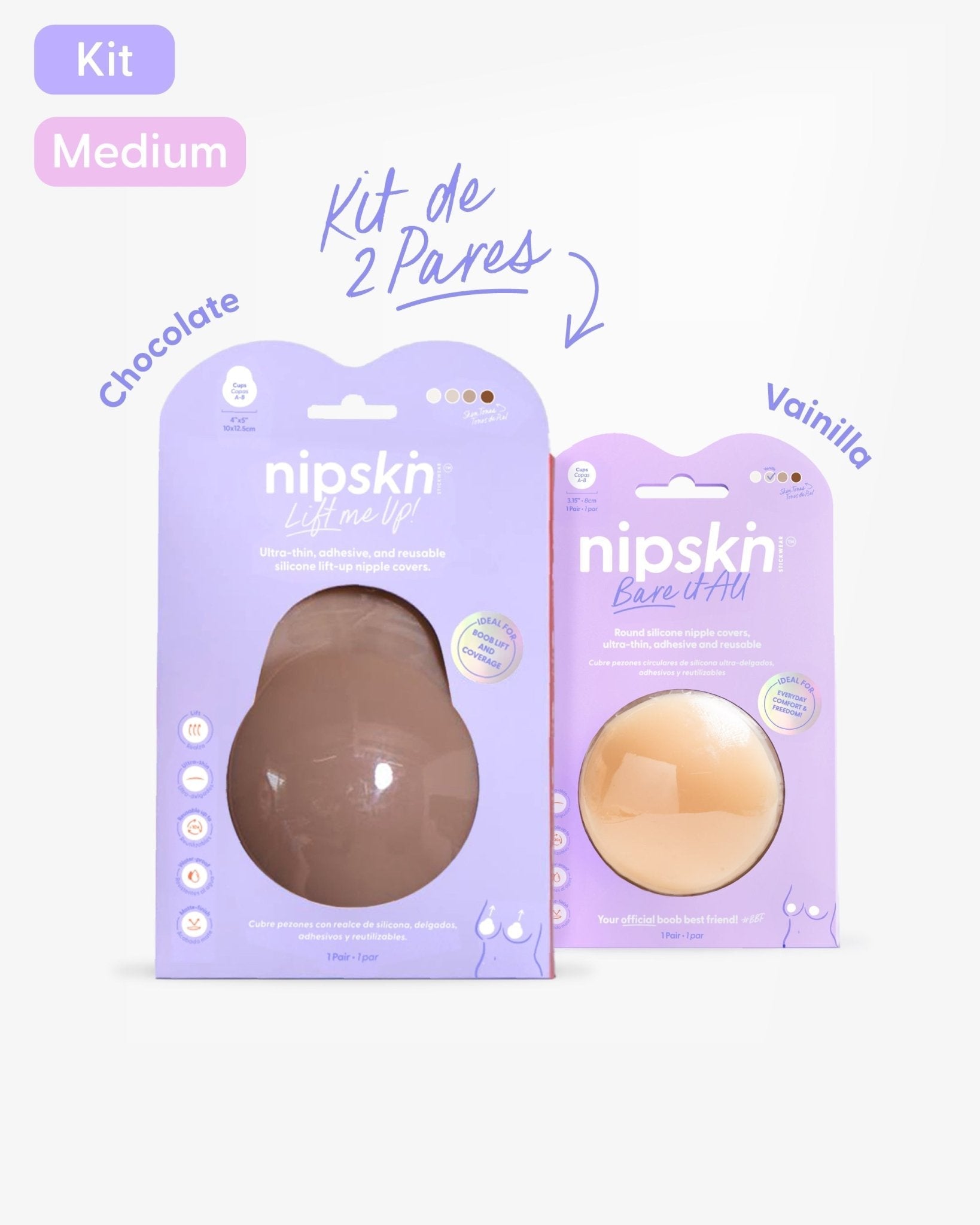 Kit x2 Copas Adhesivas de Silicona - Nipskin® - Nipskin Salvador