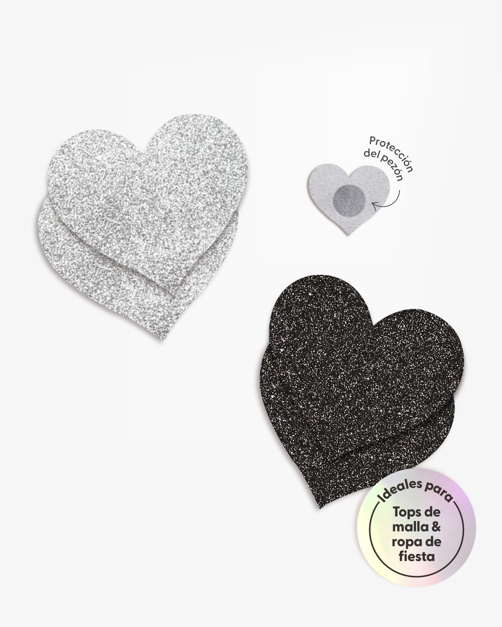 Party Heart - Stickers para cubrir los pezones de un solo uso, 2 pares - Nipskin Salvador