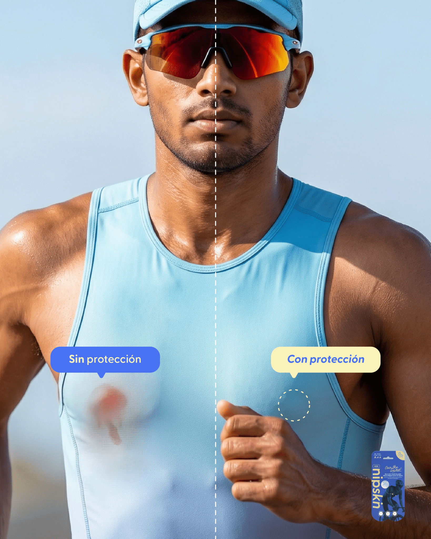 Protector de Pezón Anti - Roce Reutilizable (Silicona Pro), Own the Game - Nipskin® - Nipskin Salvador